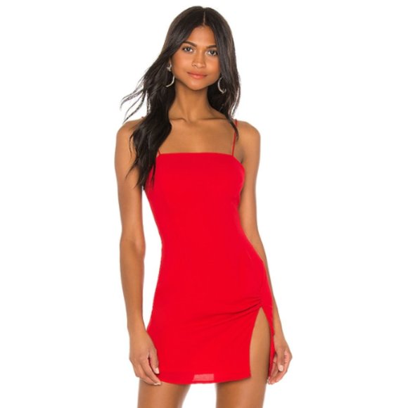 superdown Dresses & Skirts - superdown Syrus Slit Mini Dress in Cherry NWT Size Small